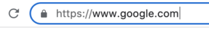 Google URL on Chrome