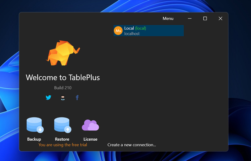 TablePlus start