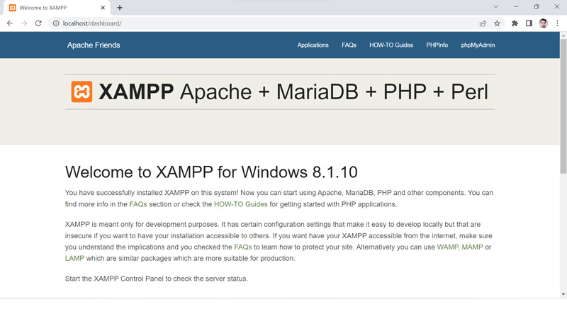 xampp installed