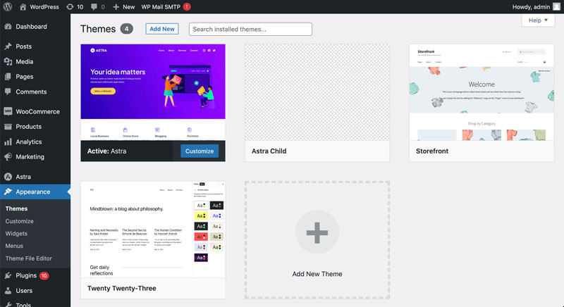 WordPress create a child theme