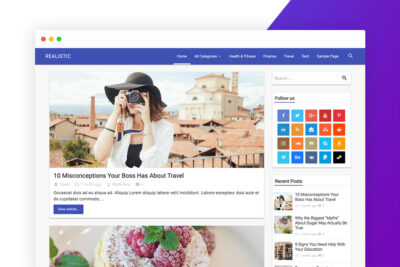 Realistic WordPress theme